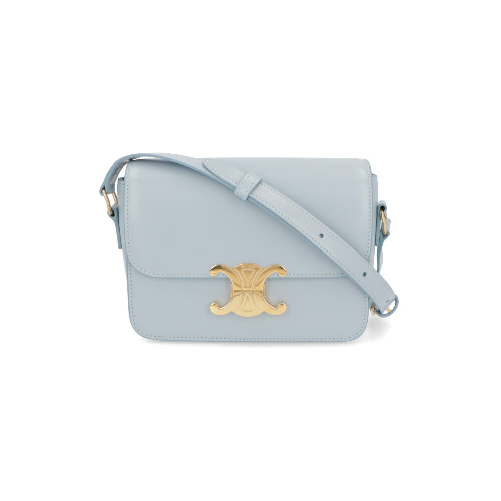 CELINE ショルダーバッグ トリオンフ スモール ライトブルー クリーム系 ピンク グリーン パープル系 トリオンフ ワンポイント 18842 3BF4