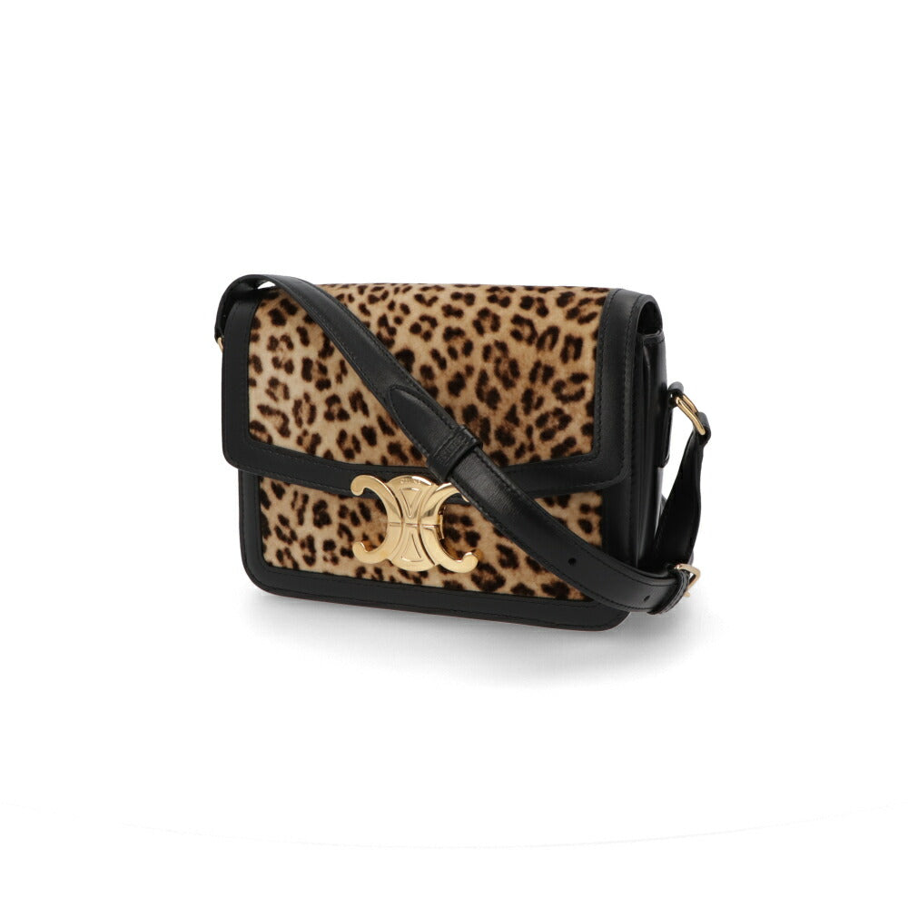 CELINE ショルダーバッグ TEEN TRIOMPHE レオパード柄 トリオンフ ヒョウ柄 18888 2FKK