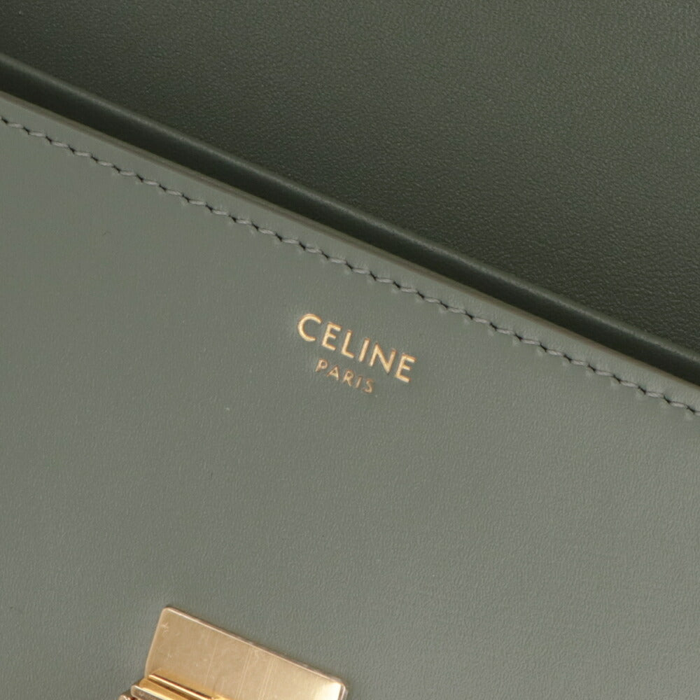 CELINE ショルダーバッグ  グリーン トリオンフ 肩掛けバッグ 19414 3BF4