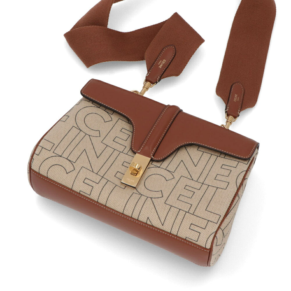 CELINE セリーヌ レディース ショルダーバッグ ティーン ソフト 16 セーズ ナチュラル カーフスキン 19685 2ERG