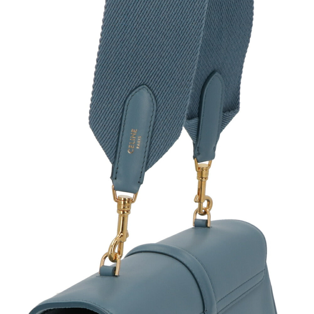 CELINE ショルダーバッグ ティーン ソフト 16 セーズ Trench Denim 19685 3CR4