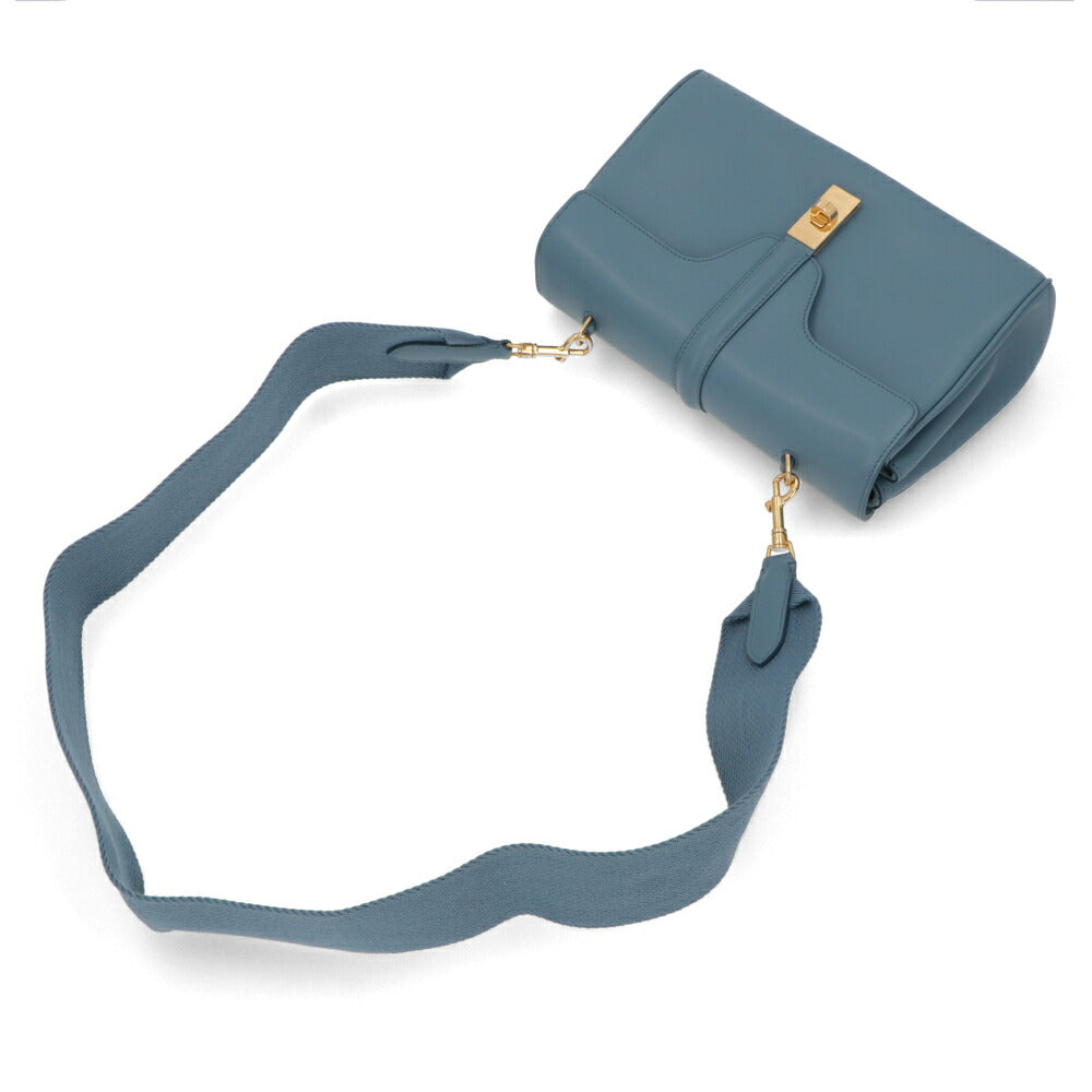 CELINE ショルダーバッグ ティーン ソフト 16 セーズ Trench Denim 19685 3CR4