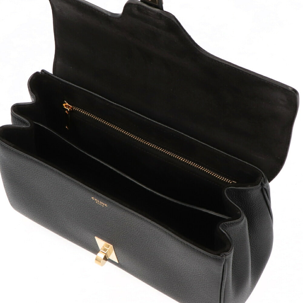 CELINE ショルダーバッグ ティーン ソフト 16 セーズ ブラック 19685 3CR8