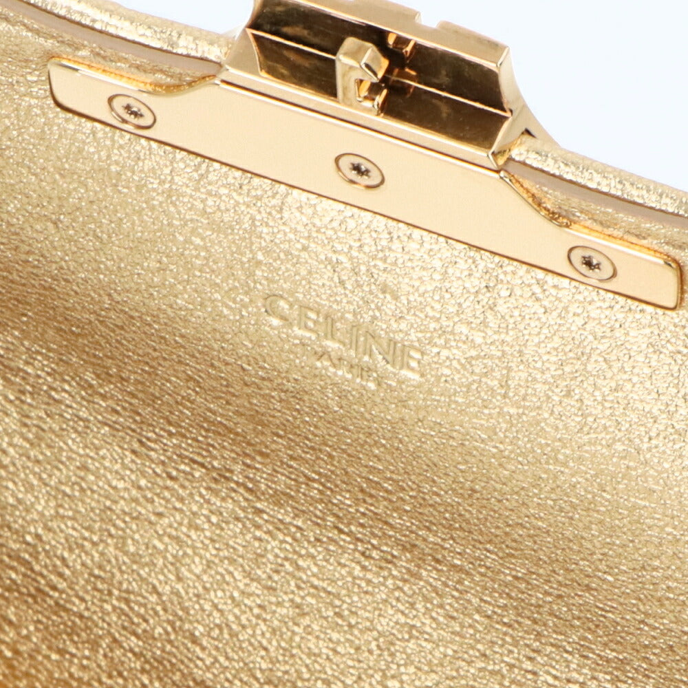 CELINE ショルダーバッグ クロード ゴールド トリオンフ チェーンショルダー 19799 3EWD