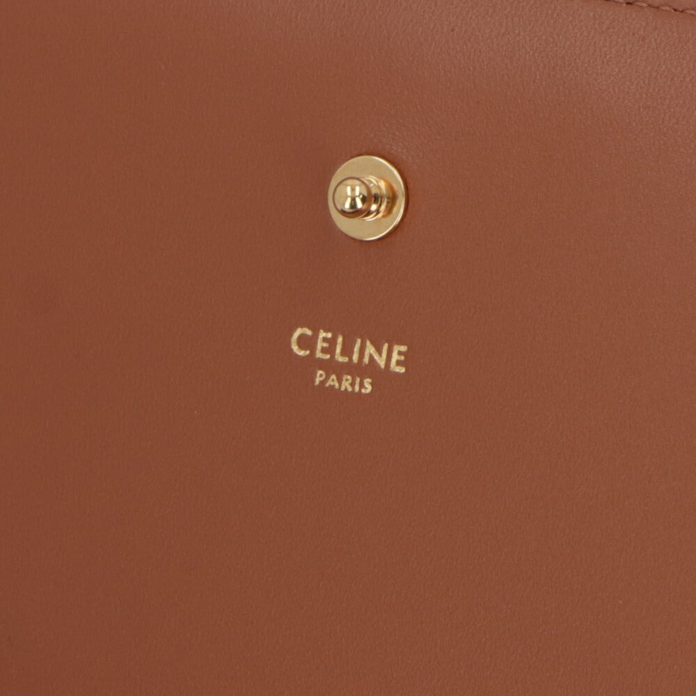 CELINE ショルダーバッグ  ブラウン トリオンフ ウォレット 19928 2CUZ