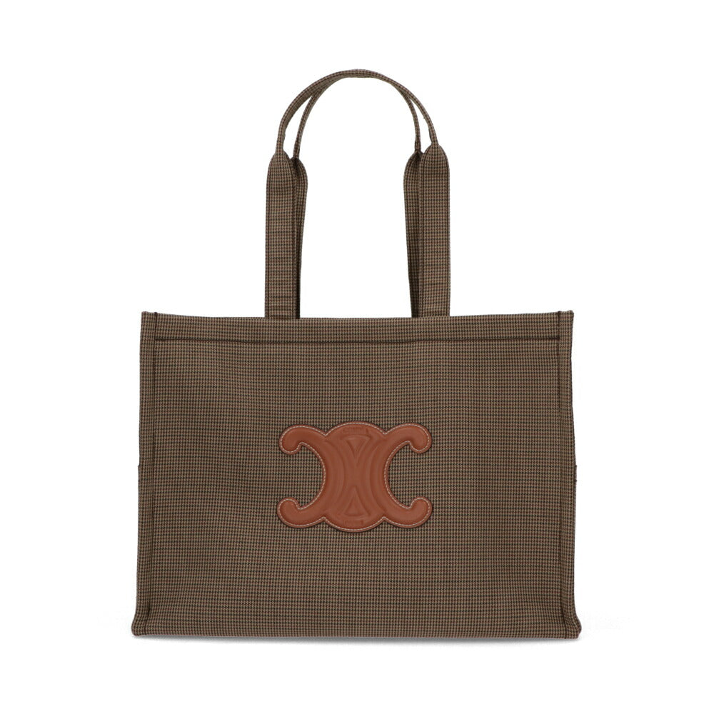 CELINE トートバッグ ラージカバス ブラウン キャンバスバッグ トリオンフ 19676 2FHZ