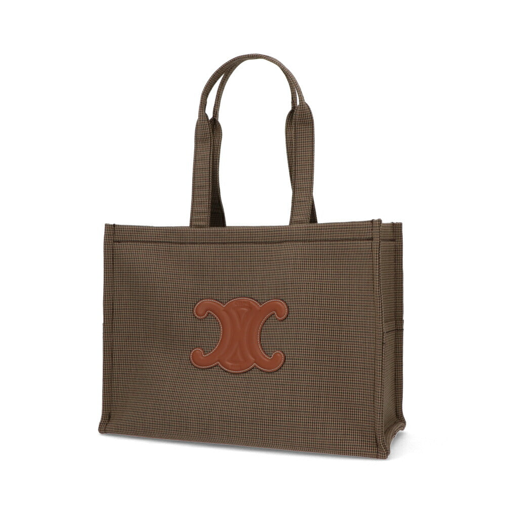 CELINE トートバッグ ラージカバス ブラウン キャンバスバッグ トリオンフ 19676 2FHZ