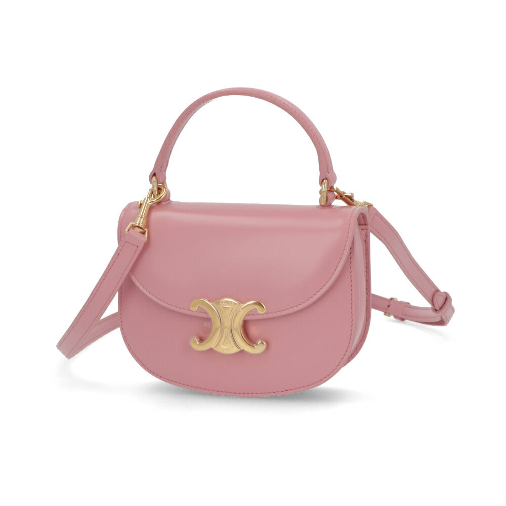 CELINE ショルダーバッグ Mini Besace Clea ブラック ローズ ペタル トリオンフ ミニショルダーバッグ ミニ ブザス クレア 10L06 3ETZ