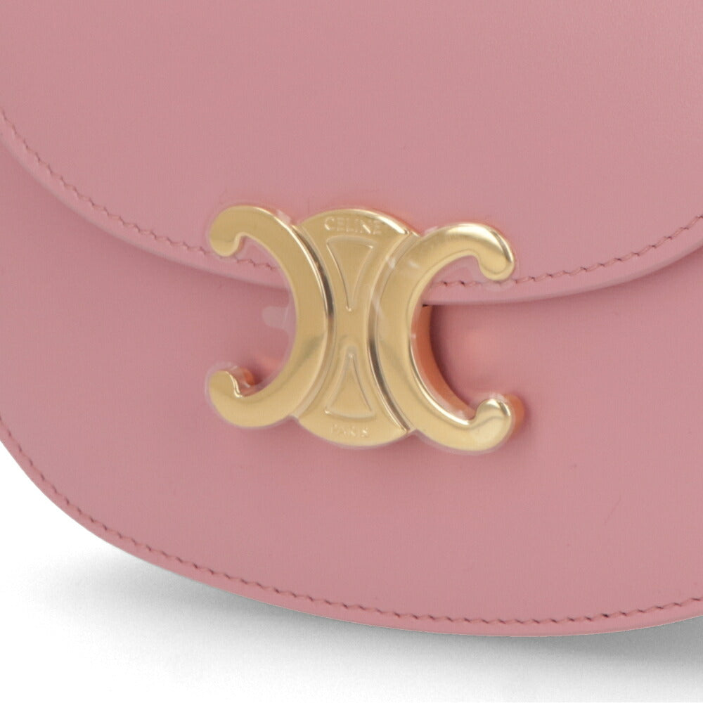 CELINE ショルダーバッグ Mini Besace Clea ブラック ローズ ペタル トリオンフ ミニショルダーバッグ ミニ ブザス クレア 10L06 3ETZ