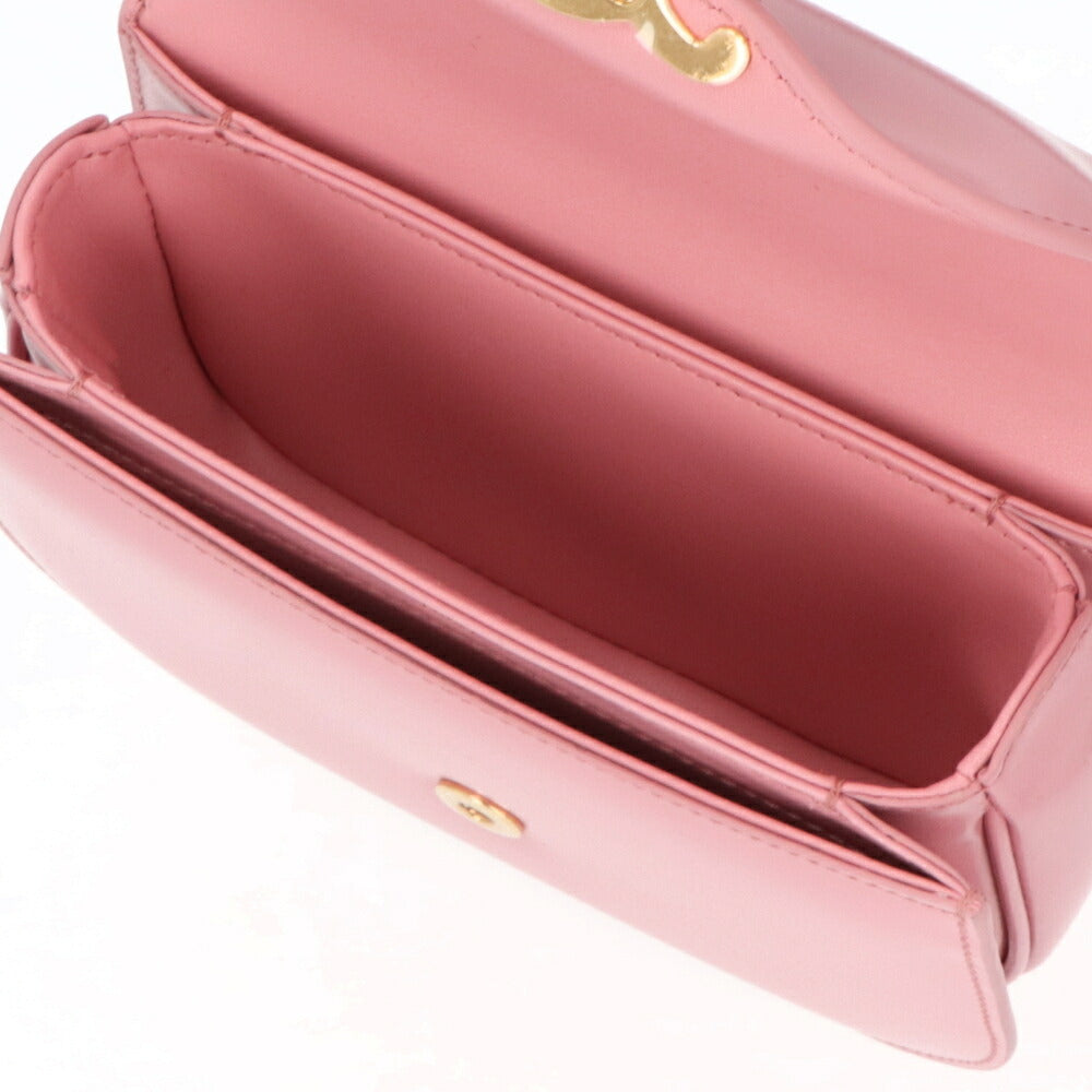 CELINE ショルダーバッグ Mini Besace Clea ブラック ローズ ペタル トリオンフ ミニショルダーバッグ ミニ ブザス クレア 10L06 3ETZ