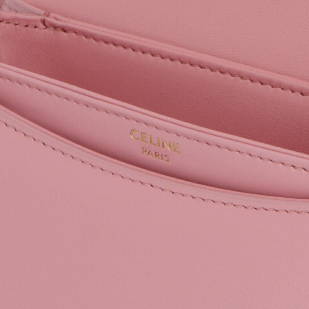 CELINE ショルダーバッグ Mini Besace Clea ブラック ローズ ペタル トリオンフ ミニショルダーバッグ ミニ ブザス クレア 10L06 3ETZ