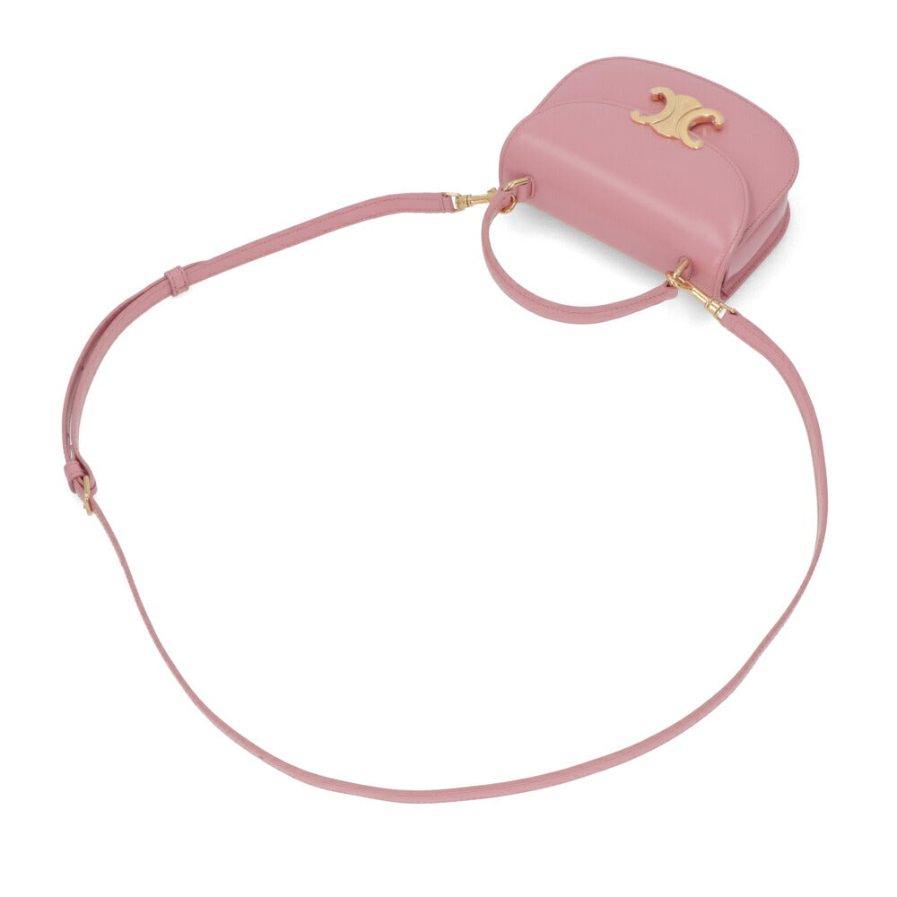 CELINE ショルダーバッグ Mini Besace Clea ブラック ローズ ペタル トリオンフ ミニショルダーバッグ ミニ ブザス クレア 10L06 3ETZ