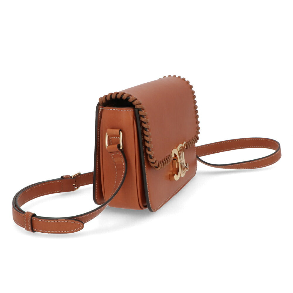 CELINE セリーヌ レディース バッグ ショルダーバッグ ブラウン カーフスキン トリオンフ クロスボディバッグ 18842 3FUM