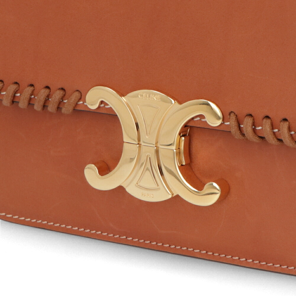 CELINE セリーヌ レディース バッグ ショルダーバッグ ブラウン カーフスキン トリオンフ クロスボディバッグ 18842 3FUM