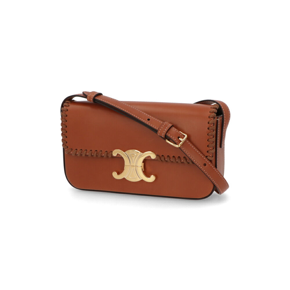 CELINE セリーヌ レディース バッグ ショルダーバッグ ブラウン カーフスキン トリオンフ ハンドバッグ 19414 3FUM