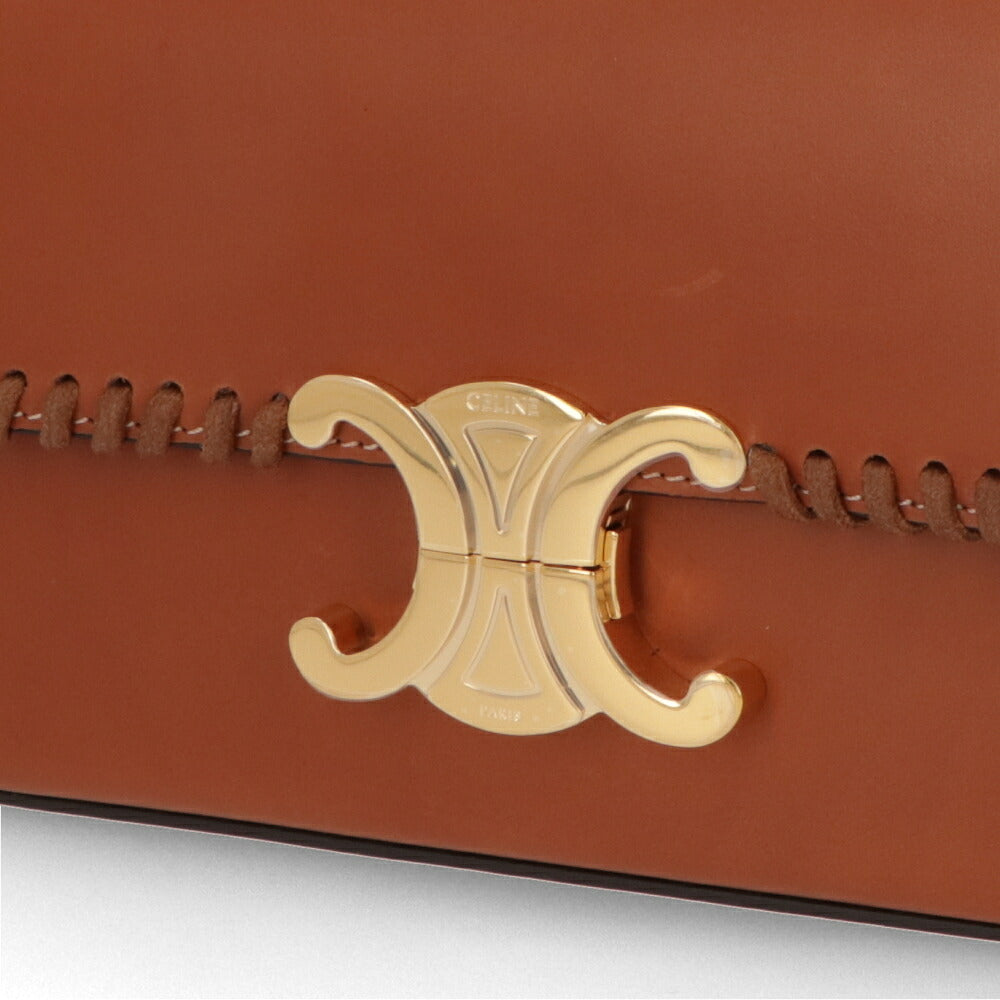 CELINE セリーヌ レディース バッグ ショルダーバッグ ブラウン カーフスキン トリオンフ ハンドバッグ 19414 3FUM