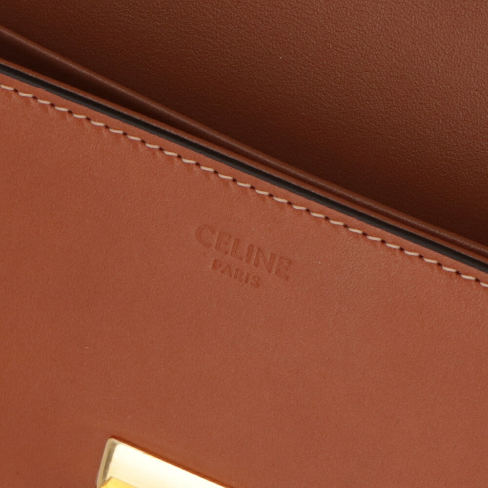 CELINE セリーヌ レディース バッグ ショルダーバッグ ブラウン カーフスキン トリオンフ ハンドバッグ 19414 3FUM