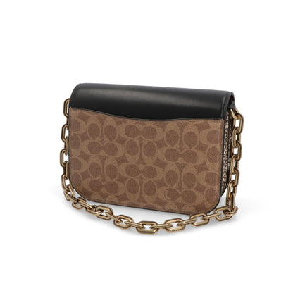 COACH ショルダーバッグ アイドルバッグ ブラウン ブラック チェーンバッグ CM551