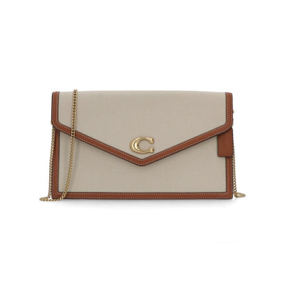 COACH ショルダーバッグ エッセンシャルクラッチ ブラウン ホワイトバッグ CR801