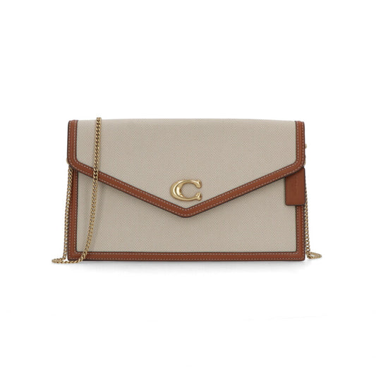 COACH ショルダーバッグ エッセンシャルクラッチ ブラウン ホワイトバッグ CR801