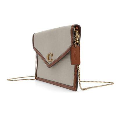 COACH ショルダーバッグ エッセンシャルクラッチ ブラウン ホワイトバッグ CR801