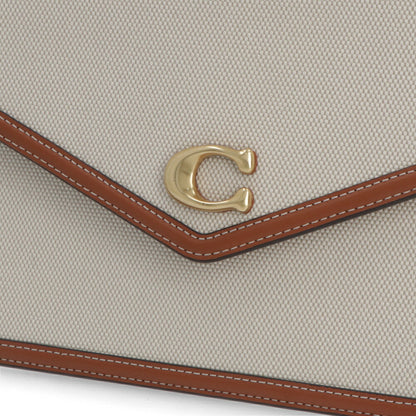 COACH ショルダーバッグ エッセンシャルクラッチ ブラウン ホワイトバッグ CR801