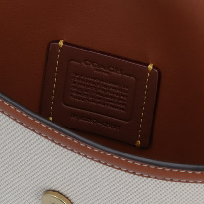 COACH ショルダーバッグ エッセンシャルクラッチ ブラウン ホワイトバッグ CR801