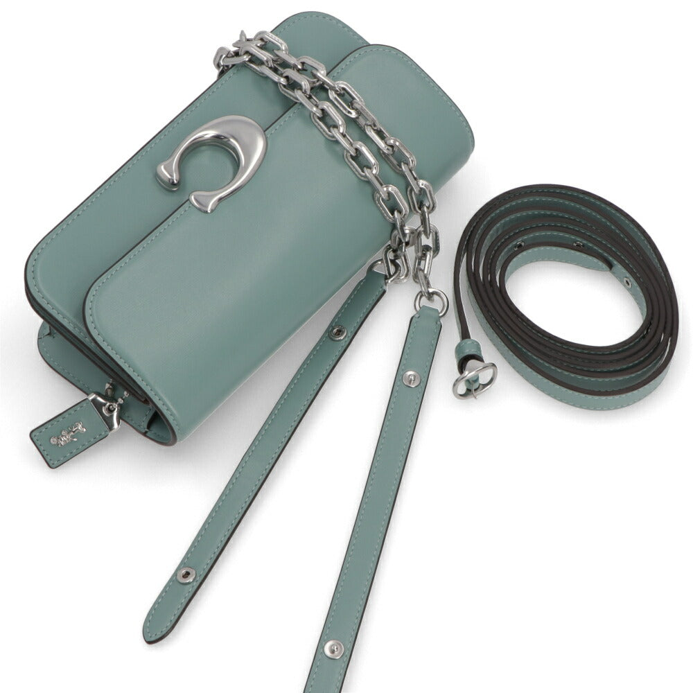 COACH ショルダーバッグ アイドルバッグ23 ブルー ライトブルー チェーンバッグ CP120