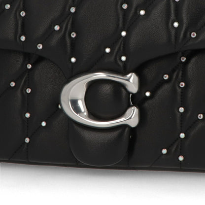 COACH タビーショルダーバッグ26 ブラック チェーンバッグ シルバーストーン CY812