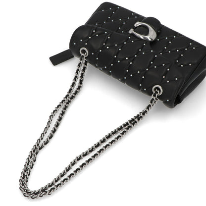 COACH タビーショルダーバッグ26 ブラック チェーンバッグ シルバーストーン CY812