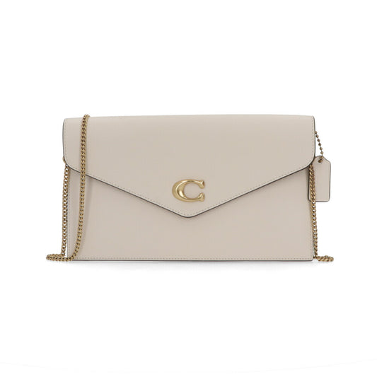 COACH ショルダーバッグ エッセンシャルクラッチ ホワイト チェーンバッグ CR633