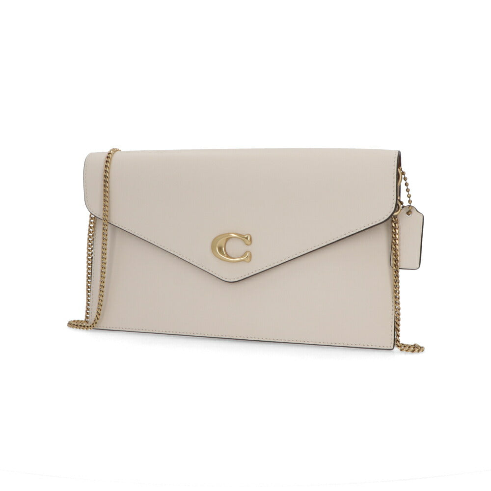 COACH ショルダーバッグ エッセンシャルクラッチ ホワイト チェーンバッグ CR633