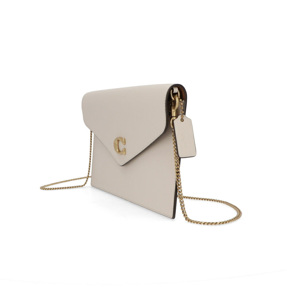 COACH ショルダーバッグ エッセンシャルクラッチ ホワイト チェーンバッグ CR633