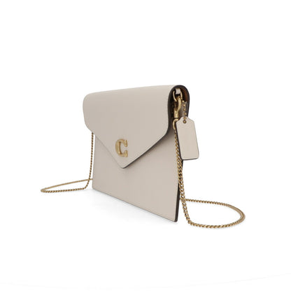 COACH ショルダーバッグ エッセンシャルクラッチ ホワイト チェーンバッグ CR633