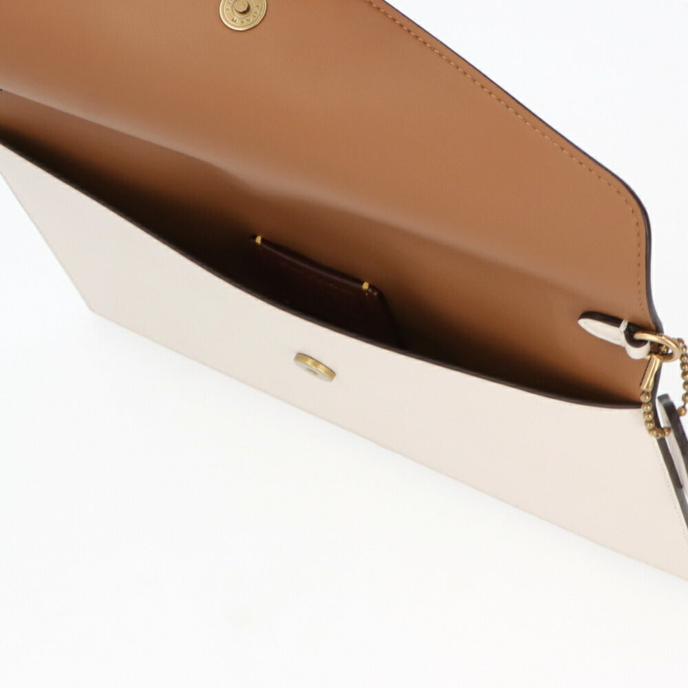 COACH ショルダーバッグ エッセンシャルクラッチ ホワイト チェーンバッグ CR633