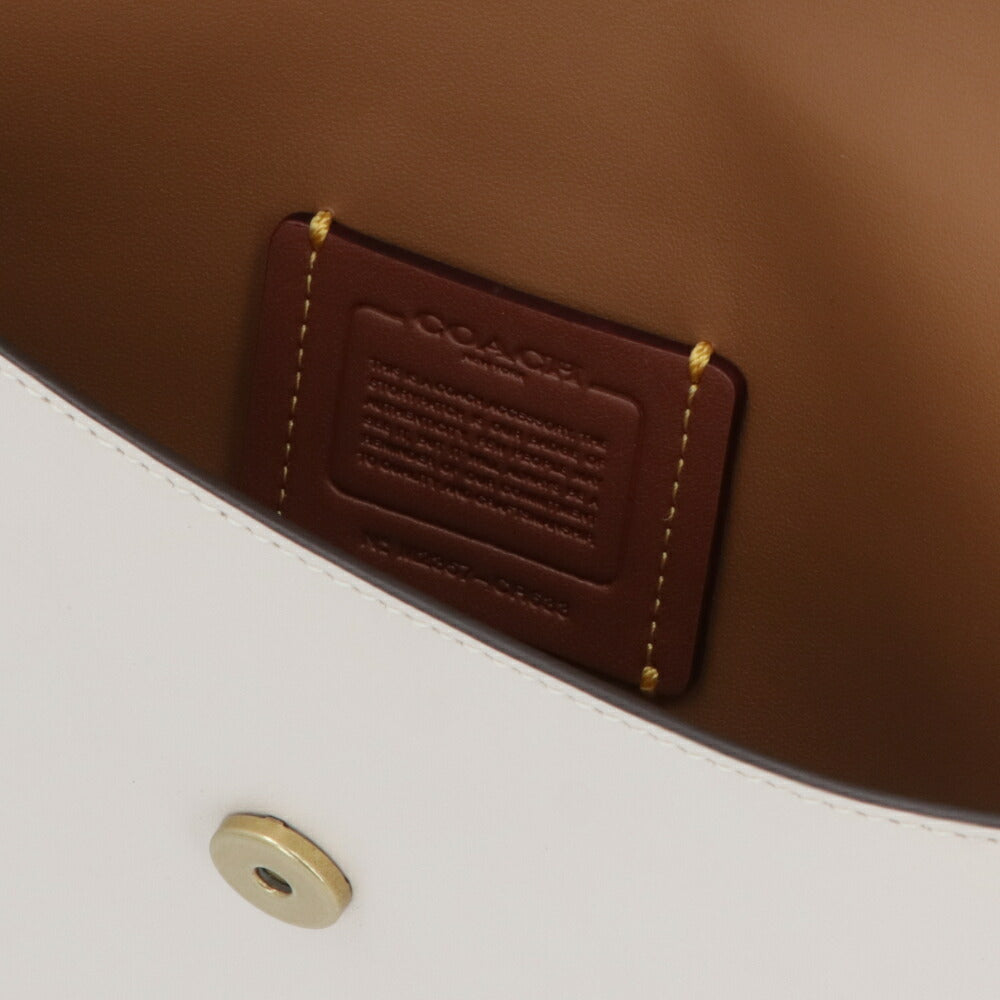 COACH ショルダーバッグ エッセンシャルクラッチ ホワイト チェーンバッグ CR633