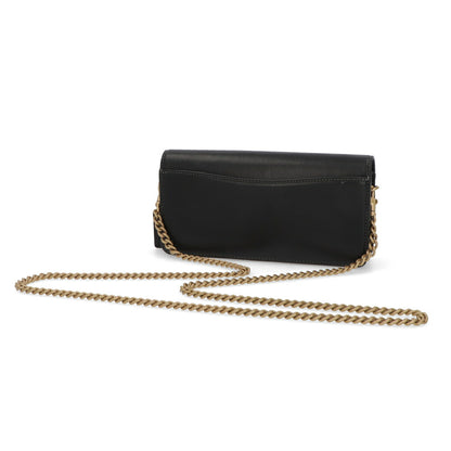 COACH ショルダーバッグ エッセンシャルロングウォレット グリーン ブラック ダークグリーン ゴールドチェーン CW586