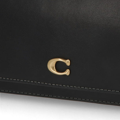 COACH ショルダーバッグ エッセンシャルロングウォレット グリーン ブラック ダークグリーン ゴールドチェーン CW586