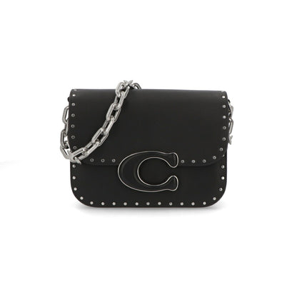 COACH ショルダーバッグ アイドルバッグ ブラック シルバーチェーンバッグ シックデザイン CU037