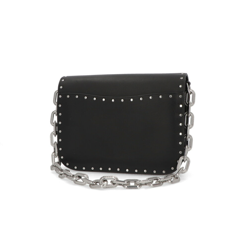 COACH ショルダーバッグ アイドルバッグ ブラック シルバーチェーンバッグ シックデザイン CU037