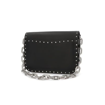 COACH ショルダーバッグ アイドルバッグ ブラック シルバーチェーンバッグ シックデザイン CU037