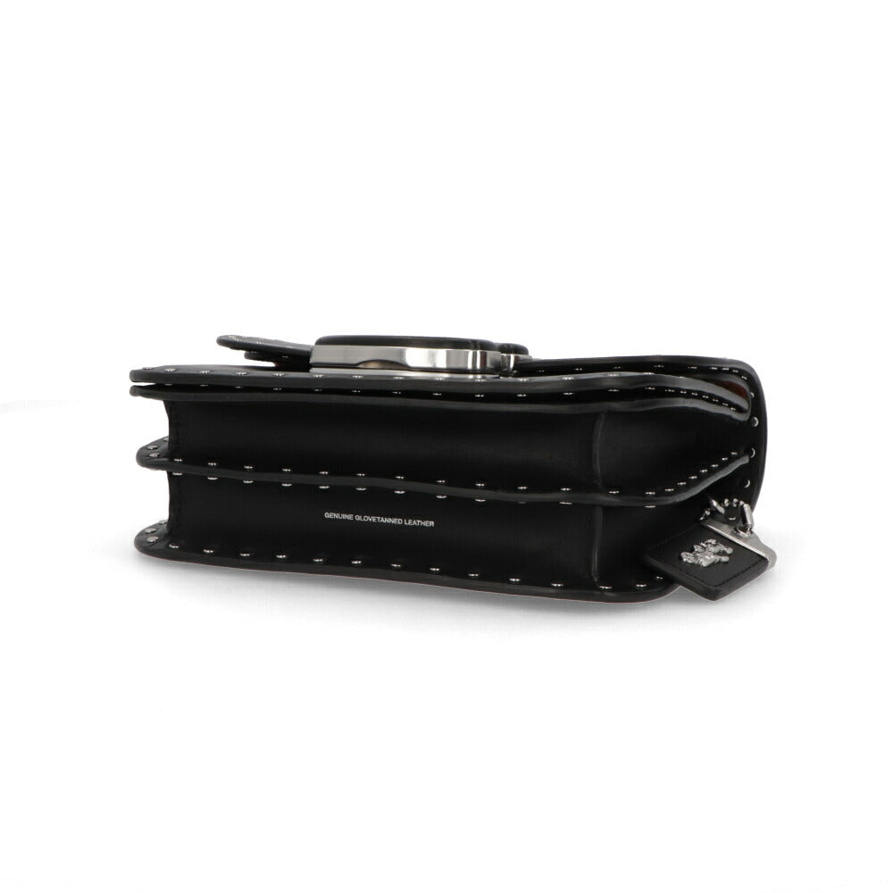 COACH ショルダーバッグ アイドルバッグ ブラック シルバーチェーンバッグ シックデザイン CU037