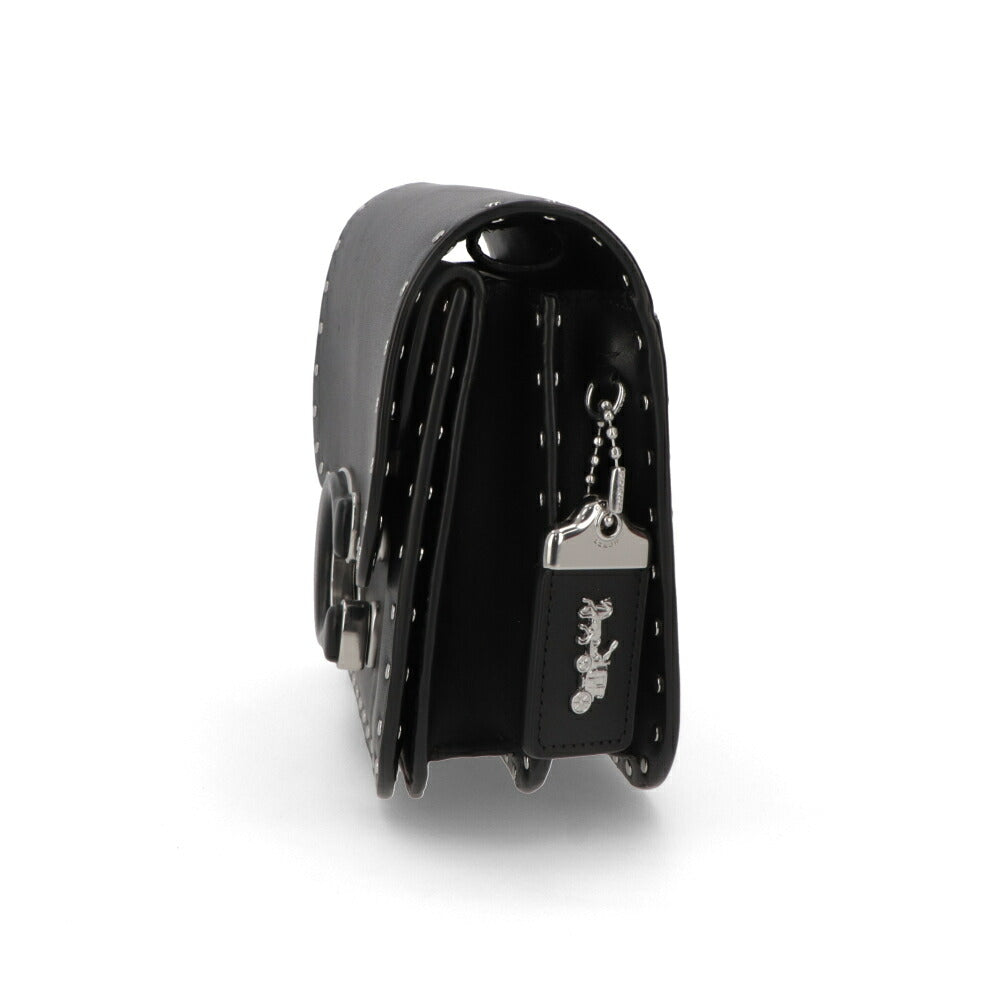 COACH ショルダーバッグ アイドルバッグ ブラック シルバーチェーンバッグ シックデザイン CU037