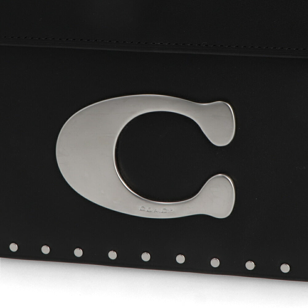 COACH ショルダーバッグ アイドルバッグ ブラック シルバーチェーンバッグ シックデザイン CU037