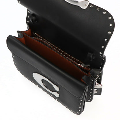 COACH ショルダーバッグ アイドルバッグ ブラック シルバーチェーンバッグ シックデザイン CU037