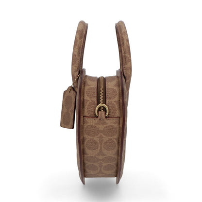 COACH ハンドバッグ ハートバッグ ブラウン ハートバッグ ストラップ付 CU858