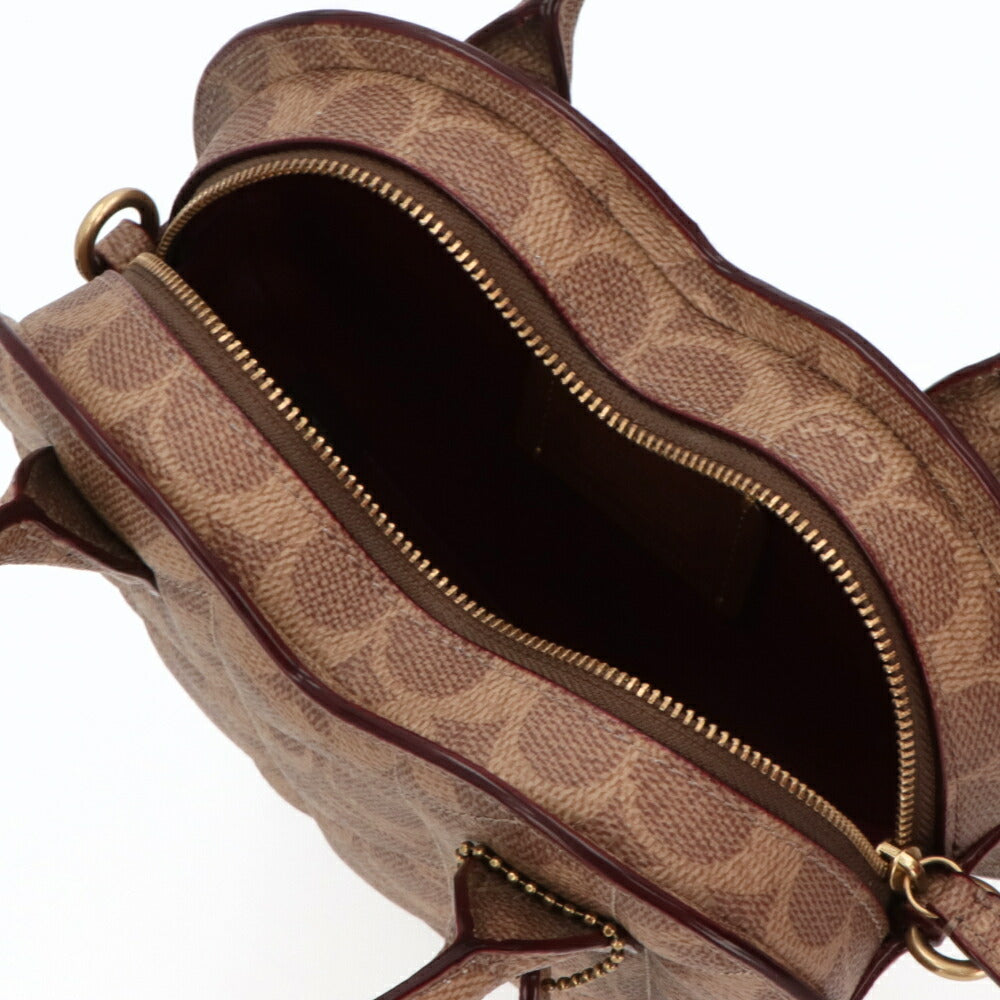 COACH ハンドバッグ ハートバッグ ブラウン ハートバッグ ストラップ付 CU858