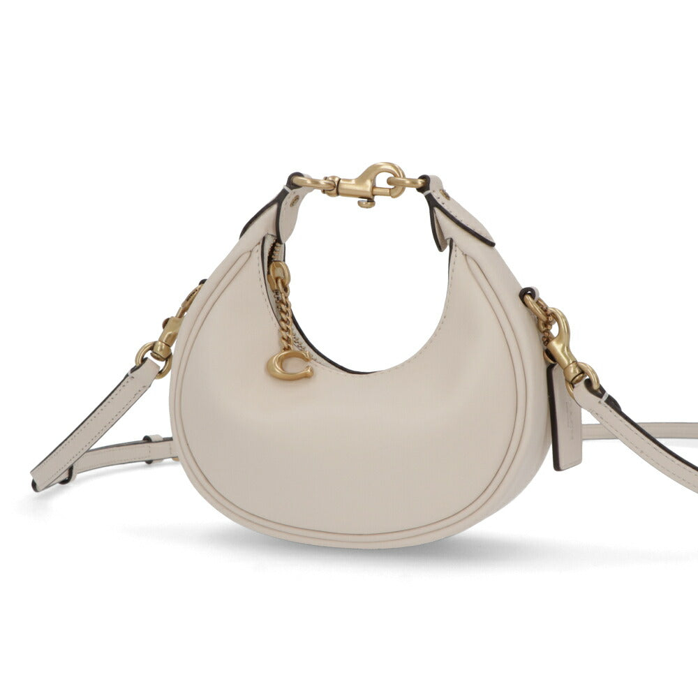 COACH ハンドバッグ ジョニーバッグ ホワイト Cチャーム付き ストラップ付 CR508