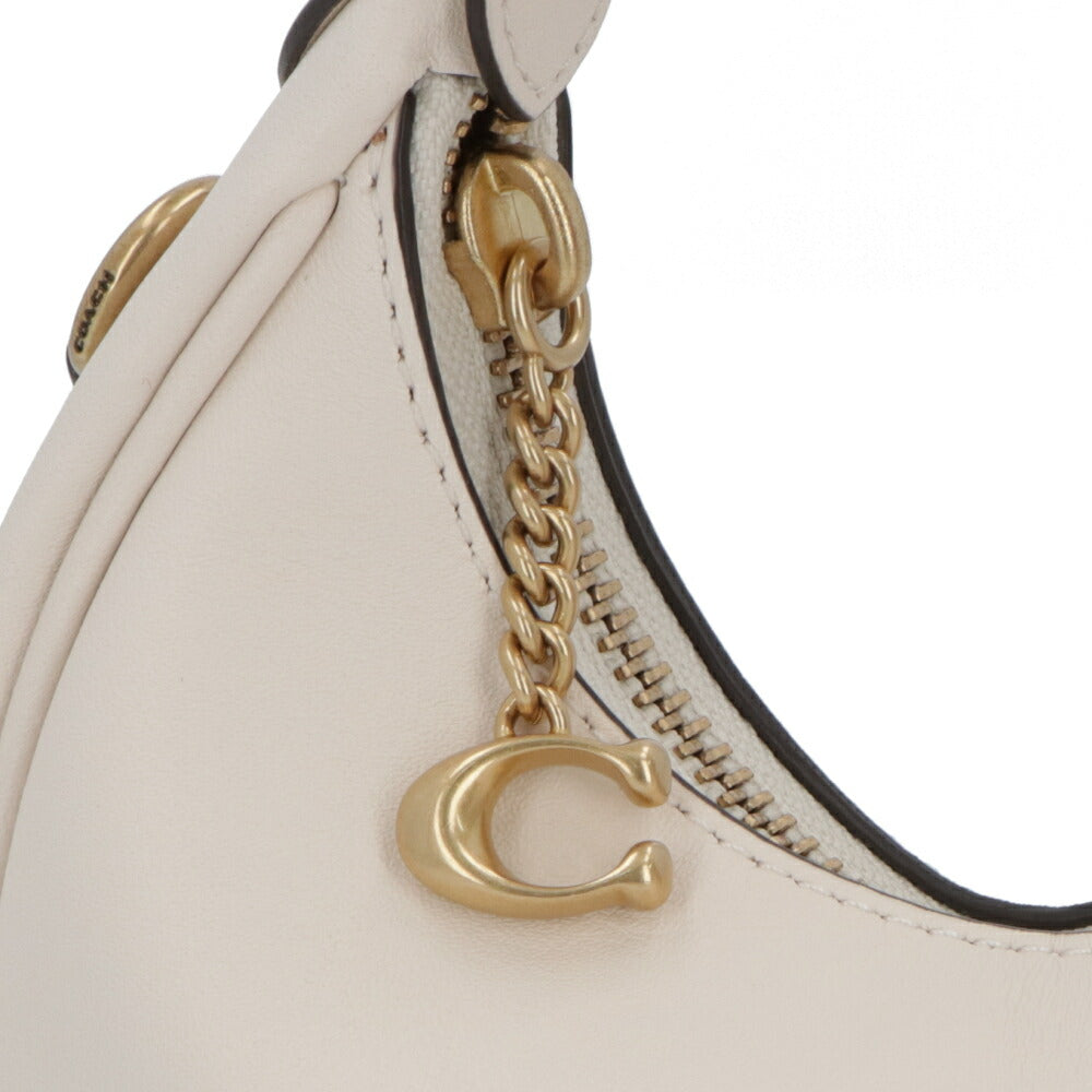 COACH ハンドバッグ ジョニーバッグ ホワイト Cチャーム付き ストラップ付 CR508