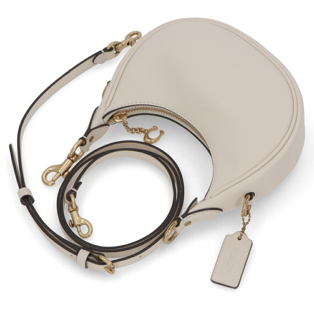 COACH ハンドバッグ ジョニーバッグ ホワイト Cチャーム付き ストラップ付 CR508